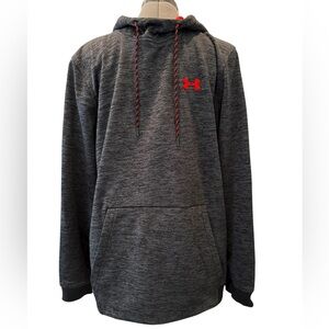 Men's Under Armour ColdGear Hoodie Front Pockets Charcoal‎ Gray Size Large